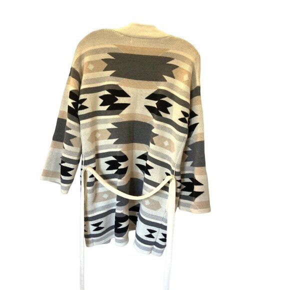 H&M long wrap cardigan with belt XS oversized AS NEW - Picture 3 of 6